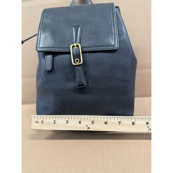 VTG Coach‎ Black Leather Legacy Backpack Gold Hardware Hang Tag 9858 main image 8